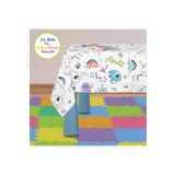 Baby'ness Boyanabilir Silinebilir Masa Örtüsü Elyaf Astar 100x140cm Sıvı Geçirmez Leke Tutmaz Hayvanlar Alemi