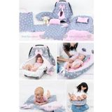 Babynest Full Set 9 Parça Ihtiyaç Ürünleri Pembe Ve Gri Yıldız