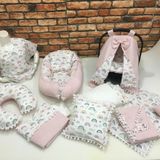 Babynest, Puset Örtüsü ve Minderi, Alt Açma, Yastık ve Battaniye, Emzirme Minddri, Emzirme Önlüğü Nevresim Takımı Çok Amaçlı 15'li Set