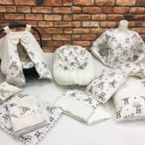 Babynest, Puset Örtüsü ve Minderi, Alt Açma, Yastık ve Battaniye, Nevresim Takımı, Emzirme Minderi, Emzirme Önlüğü Toplam 15'li Set