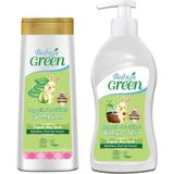 Baby's Green 2'li Set Organik Bebek Saç ve Vücut Şampuanı 400 ml + Bebek Banyo ve Duş Jeli Sıvı Sabun 500 ml