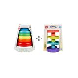 babysch Toys Neşeli Halkalar ve Yağmur Damlası - Çıngıraklı Top Oyunu ikili set Eğitici Oyuncak Seti