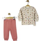 Babysee 6-18 Ay Kalp&Çiçek Desenli 2'li Bebek Takımı - 12 - 18 Ay - Gül Kurusu