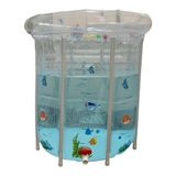 Babysharkswim Bebek Aktivite Şişme Havuz Mavi Simitli Set