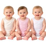 Babyshez %100 Pamuk Organik 3'lü 0-3 Yaş Çıtçıtlı Yenidoğan Kız Erkek Bebek Çocuk Body Zıbın Atlet Terletmez Klimalı Kumaş - Pembe - 0 - 3 Ay