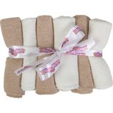 Babyshez Pamuklu 6'lı Yenidoğan Bebek Havlu Ağız Mendili - Bej - Standart