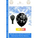#Babyshower Büyük Balon Cinsiyet Belirleme Partisi Siyah Modern Şık Büyük Soru İşaretli Çocuk Baby Shower