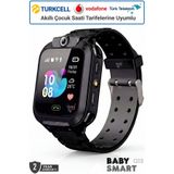 BabySmart Q12 LBS Konumlu Akıllı Çocuk Takip Saati - Sim Kartlı Arama, Kameralı, Gizli Dinleme Özellikli - Siyah