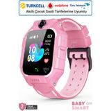 BabySmart Q19 LBS Konumlu Akıllı Çocuk Takip Saati - Sim Kartlı Arama, Kameralı, Gizli Dinleme Özellikli - Pembe