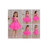 babysmile Pembe kız çocuk kostüm doğum günü Barbie kostum