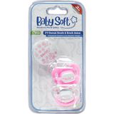 BabySoft 2'li Damak Emzik & Emzik Askısı No:3 Pembe - 18+ Ay