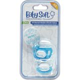 BabySoft 2'li Damak Emzik No:1 & Emzik Askısı Turkuaz - 0 - 6 Ay