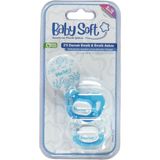 BabySoft Baby Soft 2'li Damak Emzik & Emzik Askısı No:2 Turkuaz - 6 - 18 Ay
