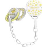 BabySoft Civciv Desenli Emzik Askısı & Yuvarlak Uçlu Emzik 6 - 18 Ay - Sarı