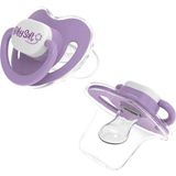 BabySoft Kapaklı Damaklı Emzik 0-6 Ay Mor - 0 - 6 Ay