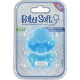 BabySoft Kapaklı Damaklı Emzik 6-18 Ay Turkuaz - 0 - 6 Ay