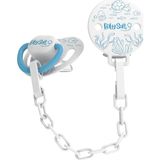 BabySoft Mavi Deniz Desenli Emzik Askısı & Damak Uçlu Emzik 6 - 18 Ay