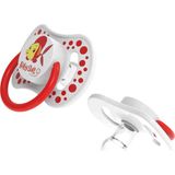 BabySoft Yuvarlak Uçlu Balık Desenli Emzik 6 - 18 Ay - Kırmızı