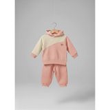 Babytex Bebek Kapüşonlu Eşofman Takımı %100 Pamuk – Mor, Kahve, Haki, Somon Renk Seçenekli – Unisex - 9 - 12 Ay