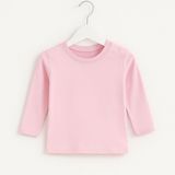 Babytex Uzun Kollu Basic Bebek Tişört & Bluz Omuzdan Çıtçıtlı - Pembe - 18 - 24 Ay