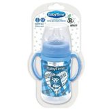 Babytime BT077 Mavi 250 ml 0-6 Ay Geniş Ağız Kulplu Biberon