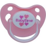 BabyTime BT128 Silikon Damaklı Koruyucu Kapaklı Mat Gövdeli Emzik No:1 - Pembe - 0 - 6 Ay