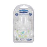 Babytime BT136-3 No:3 18+Ay Şeffaf Gövdeli Desenli Emzik