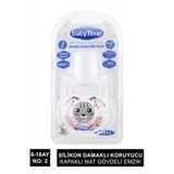 BabyTime BT144-2 6-18 Silikon Damaklı Koruyucu Kapaklı Mat Desenli Emzik