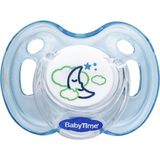 Babytime BT149-1 Kiraz Uçlu 0-6 Ay Mavi Silikon Emzik