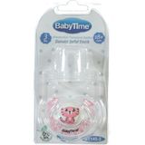 Babytime Damaklı Şeffaf Emzik BT145-3 Pembe - Standart