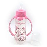 Babytime Pembe Silikon Kiraz Uçlu Kulplu 250 ml Biberon