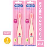 Babyton Ekolojik Diş Fırçası 2'li Set Pinky