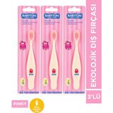 Babyton Ekolojik Diş Fırçası 3'lü Set Pinky