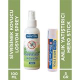 Babyton SET Sivrisinek Kovucu Losyon Sprey + Hero Stick 5 ml - 100 ml