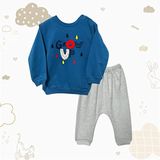 babywest Erkek Bebek Kıyafetleri 6-9 AYLIK Alt Üst Esofman Takimi Organik%100 Bloomberg Pamuklu