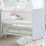 Babywhen Anne Yanı Asansörlü,Raflı, Sallanabilen ve Tekerlekli Beşik 60x120 cm
