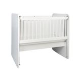 Babywhen-Avc Mobilya Babywhen Pratik Sallanır Anne Yanı Ahşap Beşik 60x120 cm - Beyaz