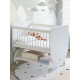 Babywhen-Avc Mobilya Babywhen Sallanan Tekerlekli Beşik 50x90 cm-Beyaz