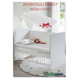 Babywhen Bebek Beşiği Anne Yanı Sallanan Kademeli + Yatak Dahil 60x120 BW1070