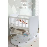 Babywhen BW1030 - Sallanır Tekerlekli Sepet Bebek Beşik Beyaz 50x90