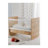 Babywhen Bw1076 - Pratik Kademeli Anne Yanı Sallanır Bebek Beşik Ahşap 60X120