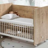 Babywhen BW1091- Pratik Sallanır Tekerlekli Anne Yanı Bebek Beşik 60x120 -Ahşap