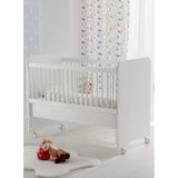Babywhen Tekerlekli Kademeli Anne Yanı Bebek Beşik - Bebek Yatağı - Park Yatak - Beyaz - 60X120 Cm - Bw1065