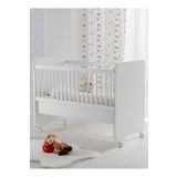 Babywhen Tekerlekli Kademeli Anne Yanı Bebek Beşik - Bebek Yatağı - Park Yatak - Beyaz - 60X120 Cm - Bw1065