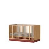 Babywulf Dual Berry Ahşap Yükseklik Ayarlı Bebek Beşik 70 X 140 Cm - Bordo