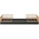 Babywulf Dual Montessori Çocuk Karyola 120 X 200 Cm - Siyah