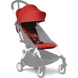 BABYZEN YOYO 6+ tekstil seti, kırmızı – sadece tekstil seti: Koltuk minderi, aynı renkte örtme ve arkada fermuarlı cep – YOYO2 bebek arabası iskeleti gereklidir (ayrı satılır)