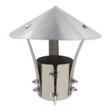 Baca kapağı, Paslanmaz Çelik Baca Kapağı - Konik Çatı Egzoz Havalandırması - 190 mm (7,5 inç) Galvanizli Metal Koni - Evler ve Kabinler için Hava Koruması ve Verimli Havalandırma