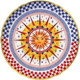 Baci Milano dolce Vita Güneş Desenli Servis Tabağı 32 cm - 0,21 lt - Mavi