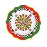 Baci Milano Dolce Vita Kırmızı Yeşil Desenli 27 cm Yemek Tabağı